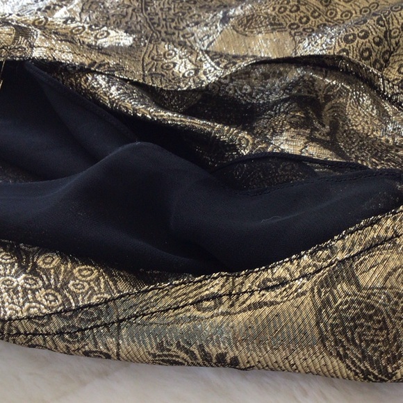 Luxe Metallic Gold & Black Camisole 1990’s Top M - Picture 13 of 15